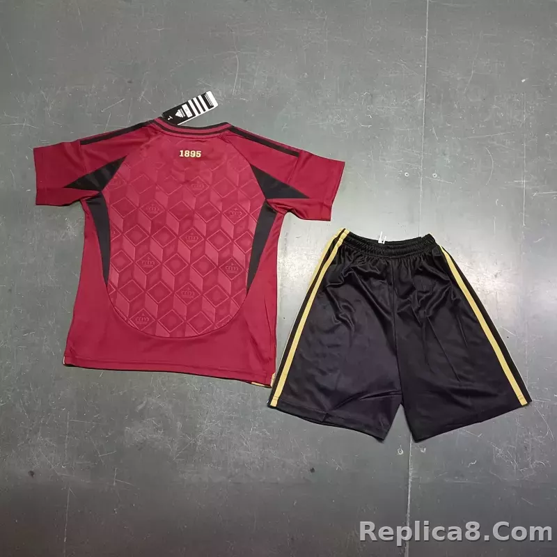 2024 Belgium Euro Cup Home Kids Kit Jersey+Shorts - detail