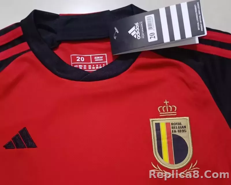 2022 Belgium World Cup Home Kids Kit Jersey+Shorts - detail