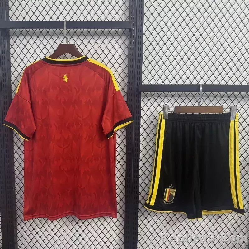 2026 Belgium World Cup Home Football Kids Kit Jersey+Shorts - detail