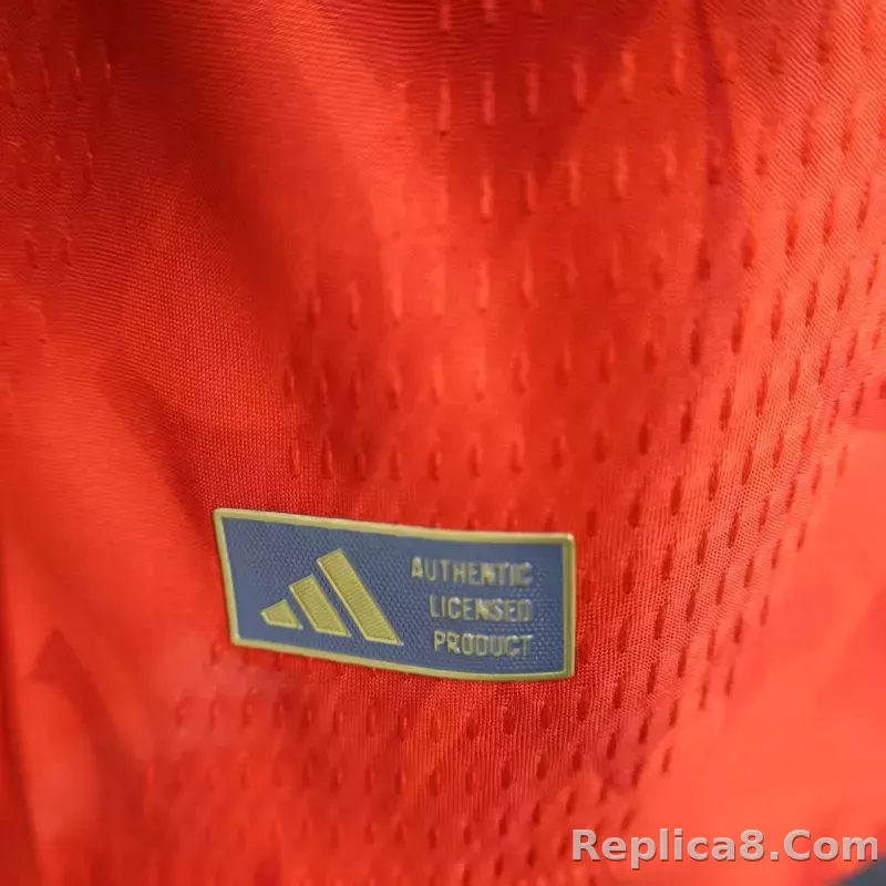 2026 Belgium World Cup Home Football Jersey Player Version Long Sleeve - detail