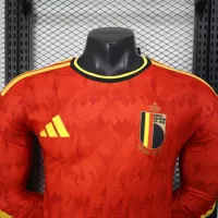 2026 Belgium World Cup Home Football Jersey Player Version Long Sleeve - view 8