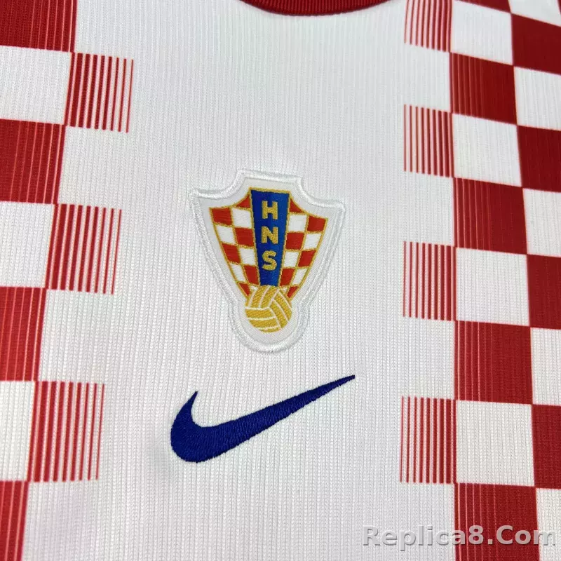 2026 Croatia World Cup Home Football Kids Kit Jersey+Shorts - detail