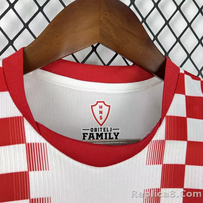 2026 Croatia World Cup Home Football Kids Kit Jersey+Shorts - detail