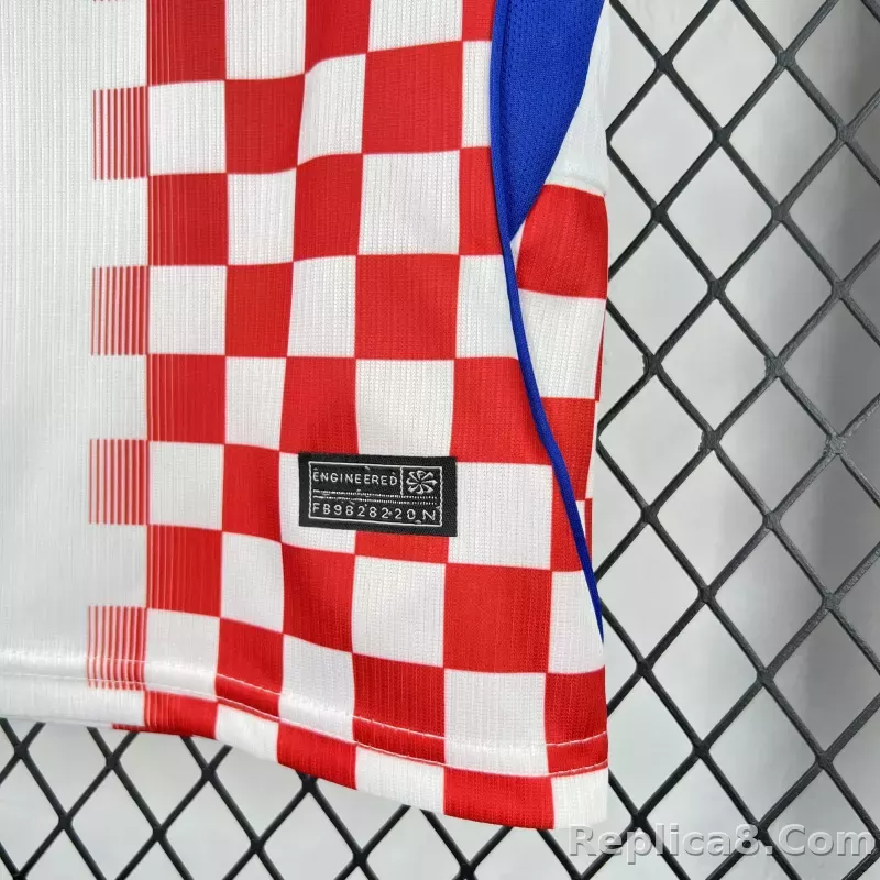 2026 Croatia World Cup Home Football Kids Kit Jersey+Shorts - detail