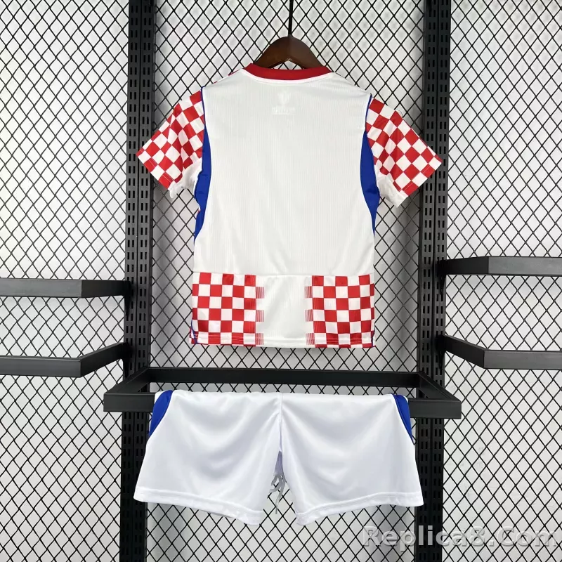 2026 Croatia World Cup Home Football Kids Kit Jersey+Shorts - detail