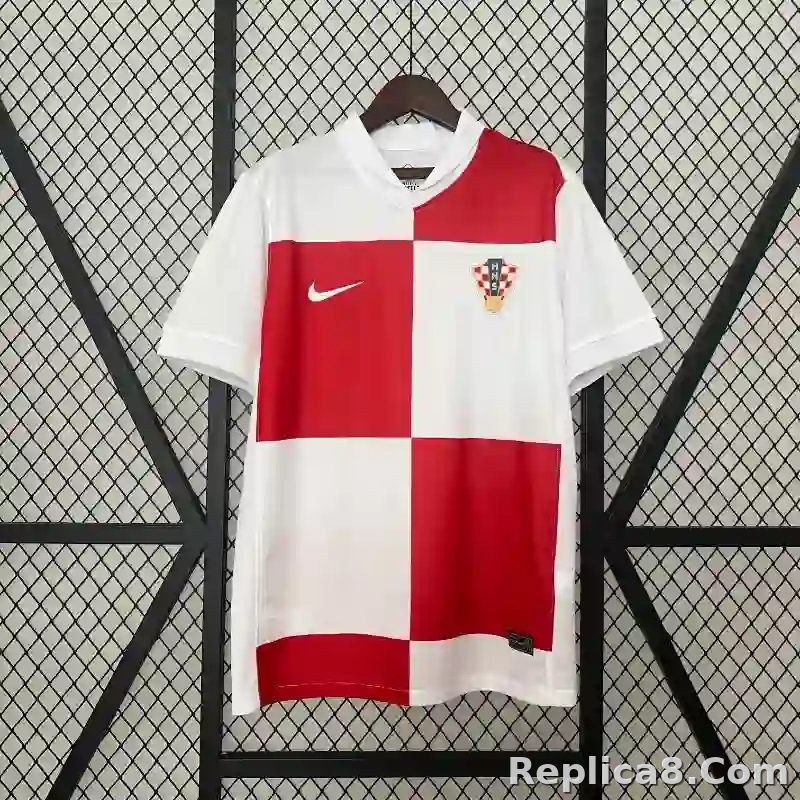 2024 Croatia Euro Cup Home Football Jersey