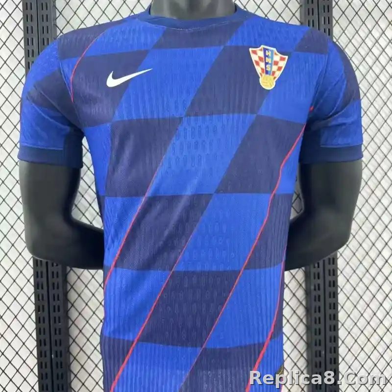2024 Croatia Euro Cup Away Football Jersey Player Version