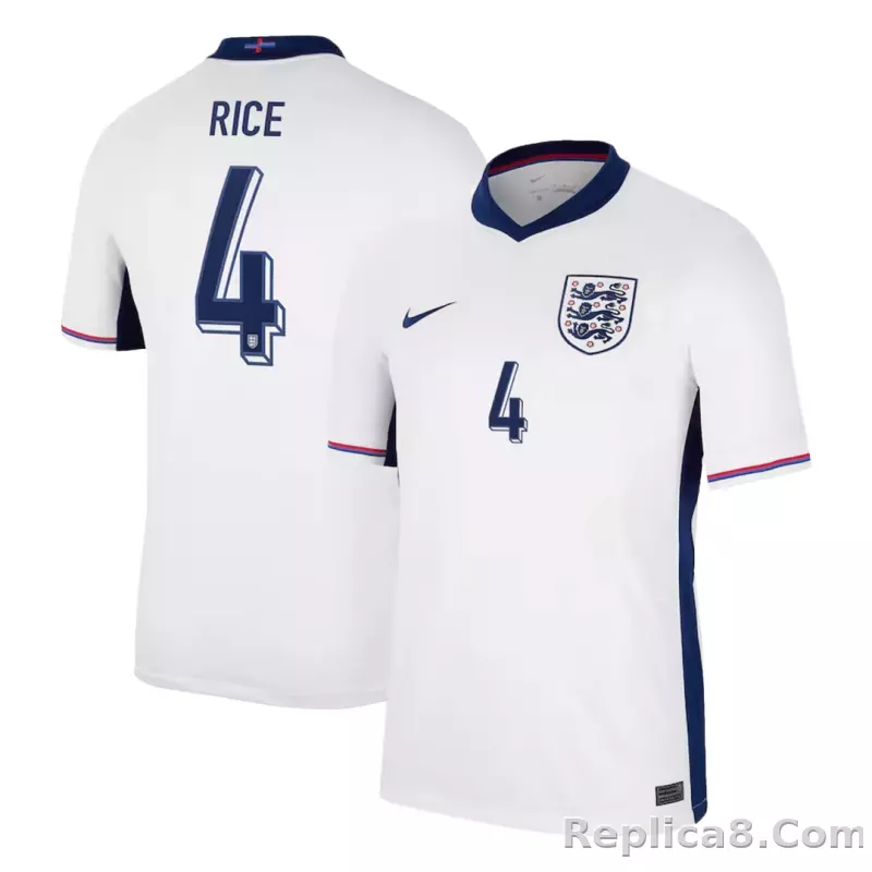 2024 England RICE #4 Euro Cup Home Jersey