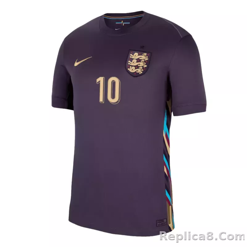 2024 England BELLINGHAM #10 Euro Cup Away Jersey - detail