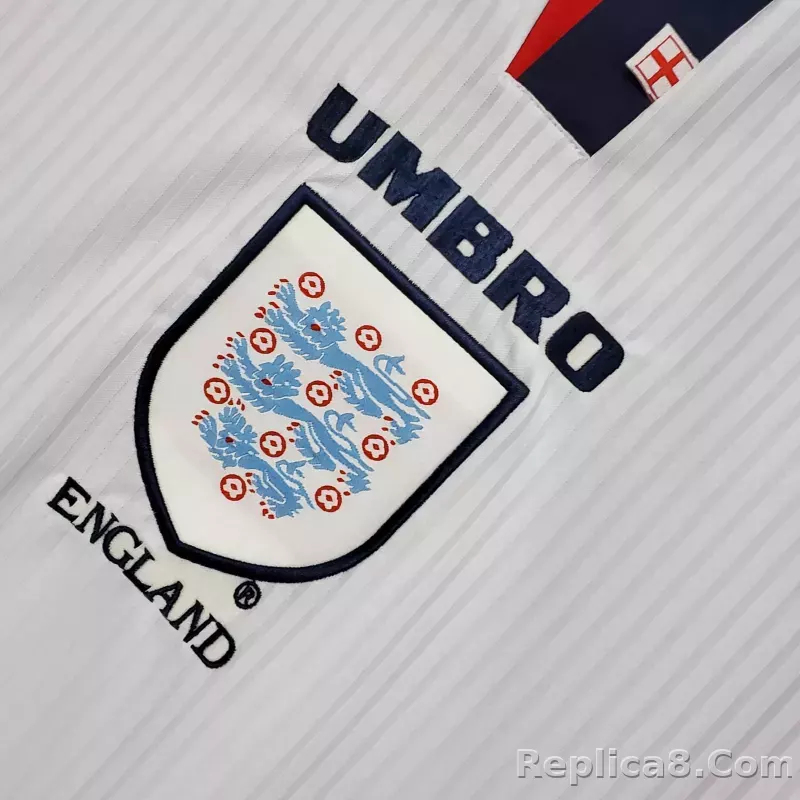 1998 England World Cup Home Retro Jersey Long Sleeve - detail