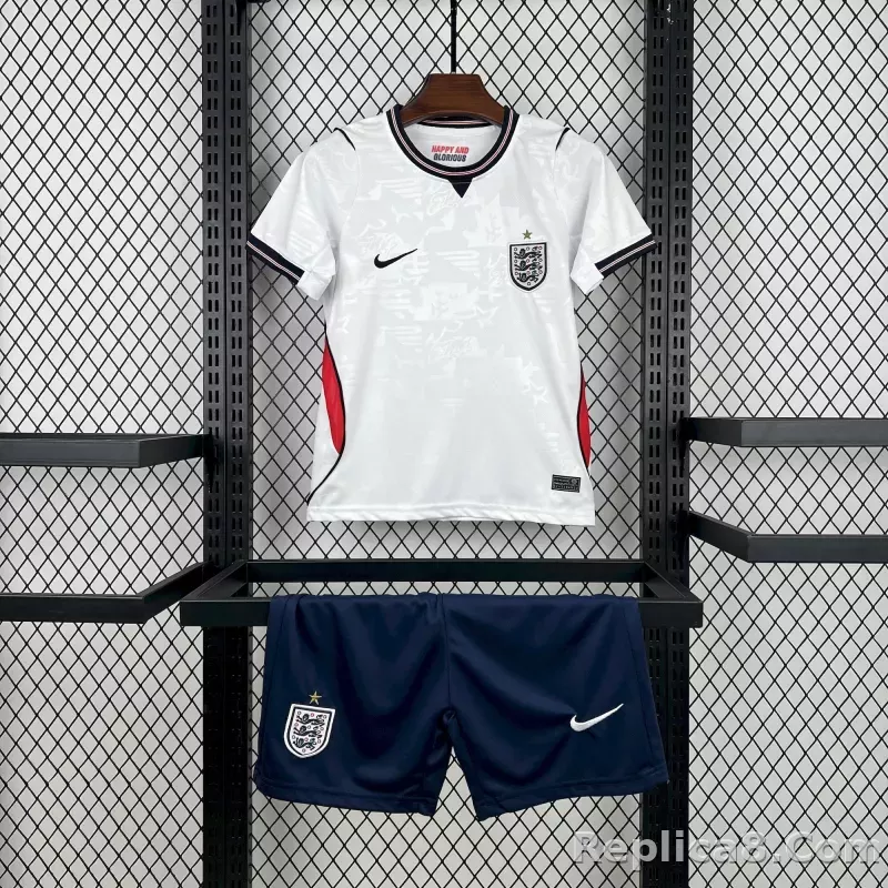 2026 England Home Wolrd Cup Soccer Kids Full Kit Jersey+Shorts+Socks - detail