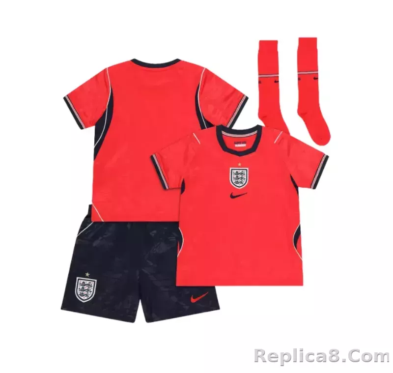 2026 England Away Wolrd Cup Soccer Kids Full Kit Jersey+Shorts+Socks