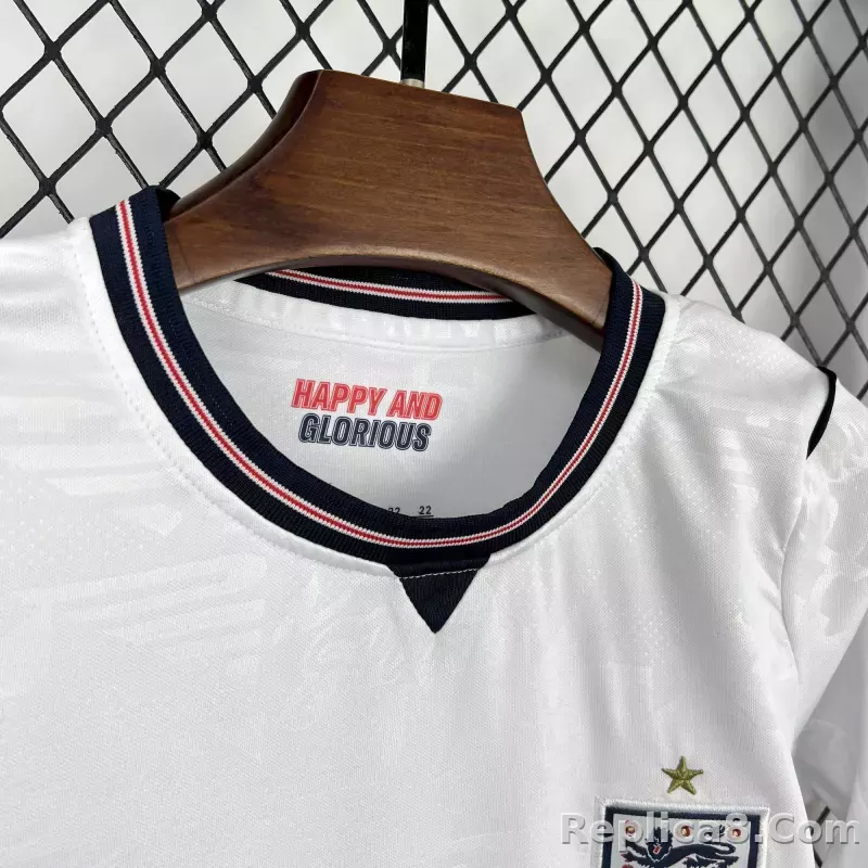 2026 England Home Wolrd Cup Soccer Kids Kit Jersey+Shorts - detail