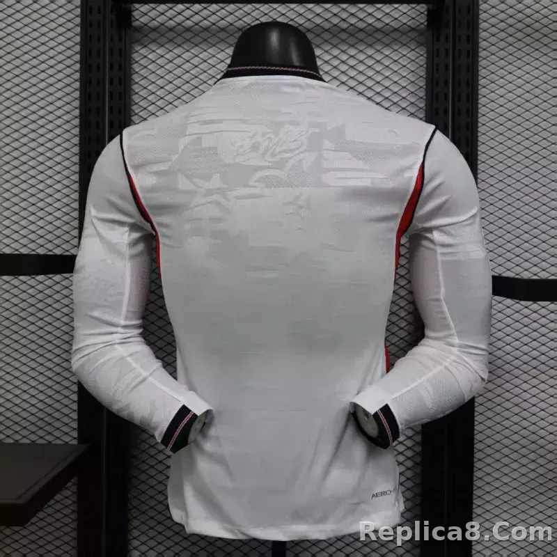 25-26 England Home Soccer Jersey Player Version Long Sleeve - detail