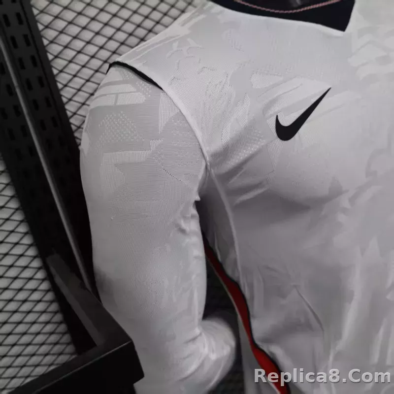 25-26 England Home Soccer Jersey Player Version Long Sleeve - detail
