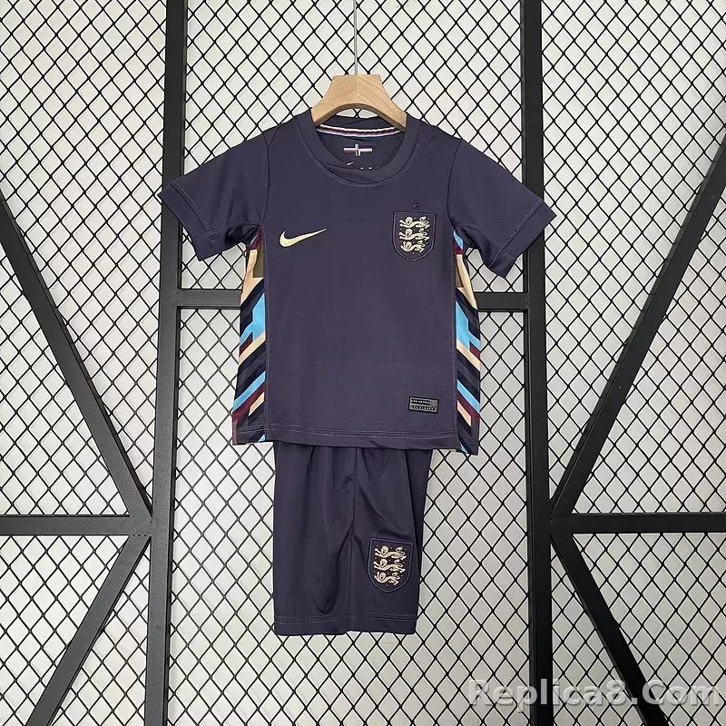 2024 England Euro Cup Away Kids Kit Jersey+Shorts