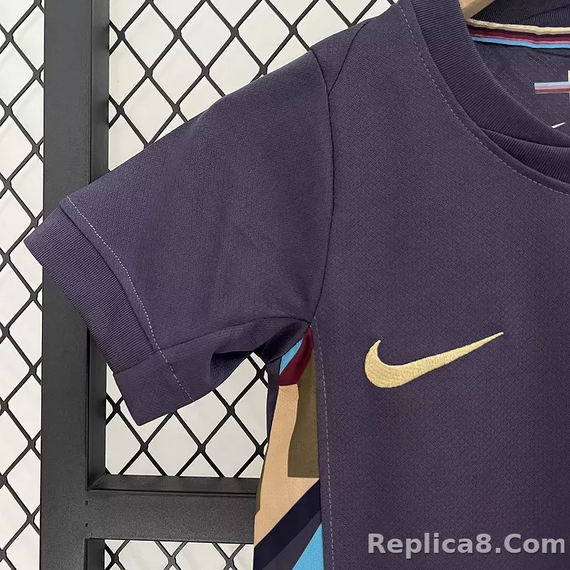 2024 England Euro Cup Away Kids Kit Jersey+Shorts - detail