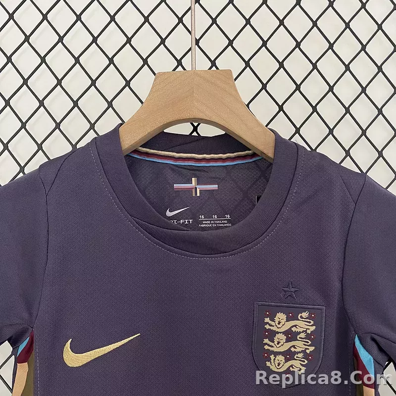 2024 England Euro Cup Away Kids Kit Jersey+Shorts - detail