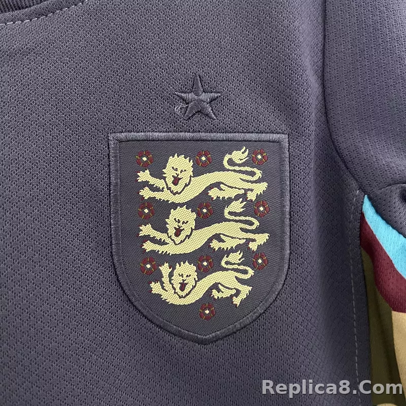 2024 England Euro Cup Away Kids Kit Jersey+Shorts - detail