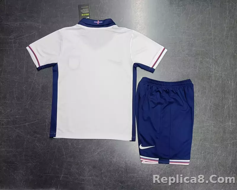2024 England Euro Cup Home Kids Kit Jersey+Shorts - detail