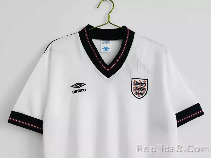 1984/87 England Home Retro Jersey - detail