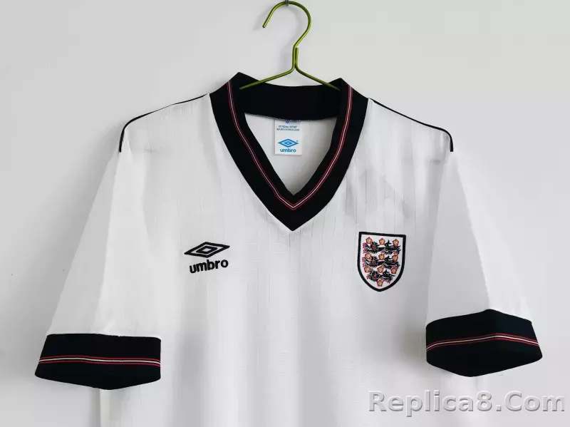 1984/87 England Home Retro Jersey - detail