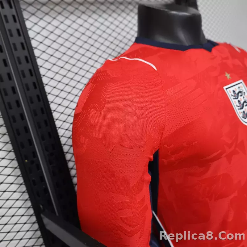 2026 England Away Word Cup Soccer Jersey Player Version Long Sleeve - detail