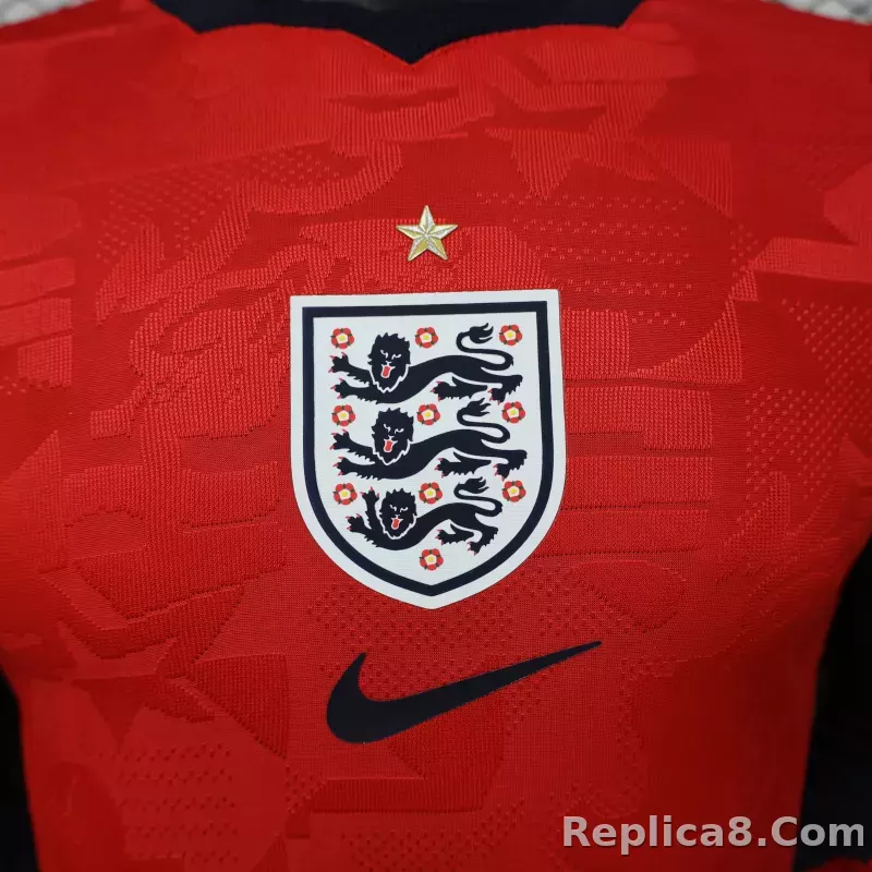 2026 England Away Word Cup Soccer Jersey Player Version Long Sleeve - detail