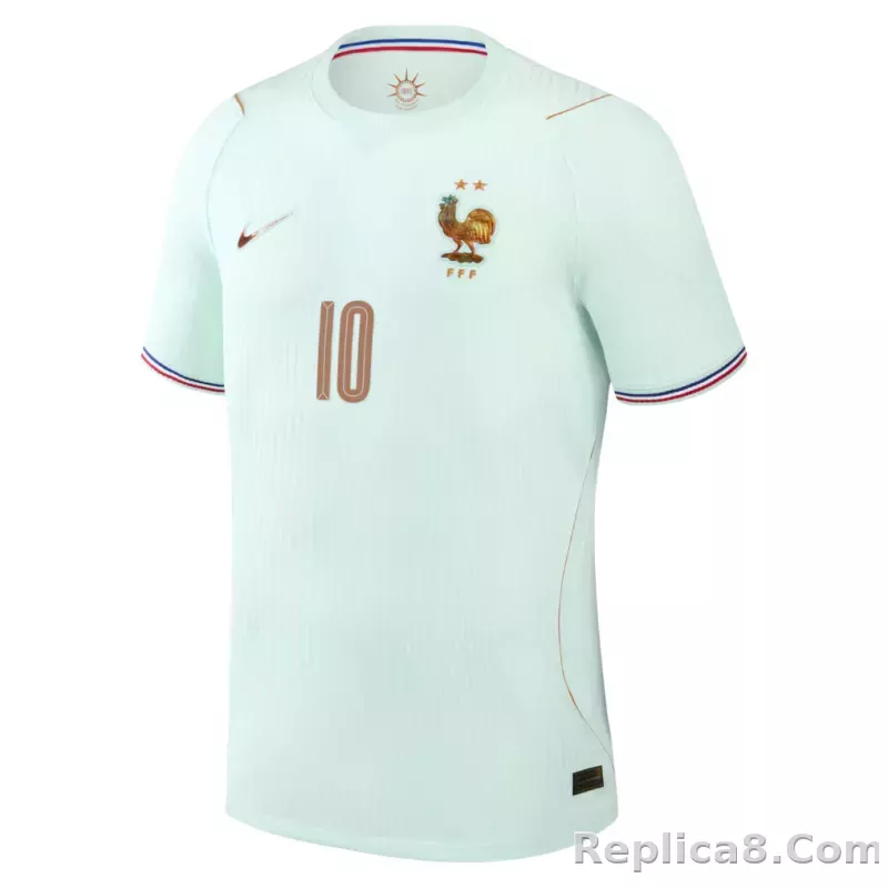 Kylian Mbappé France National Team Nike 2026 Away Match Authentic Jersey - Green - detail