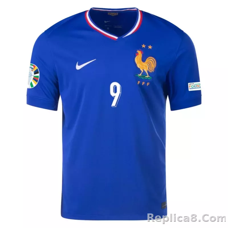 2024 France GIROUD #9 Euro Cup Home Jersey - detail