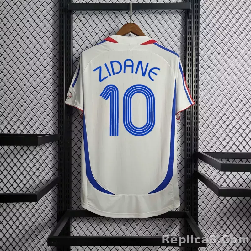 2006 France Zidane #10 World Cup Away Retro Jersey