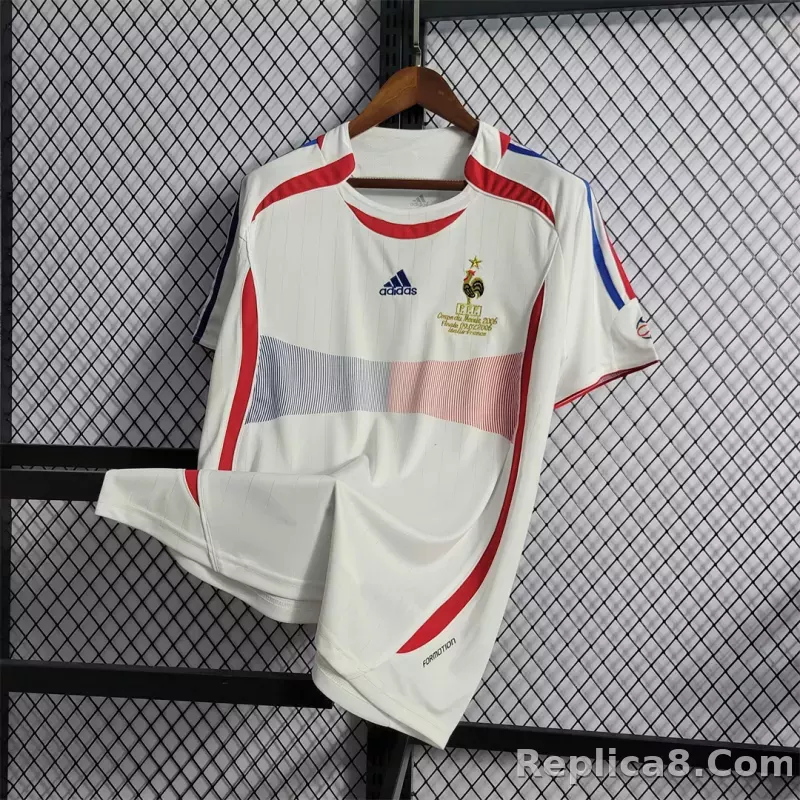 2006 France Zidane #10 World Cup Away Retro Jersey - detail