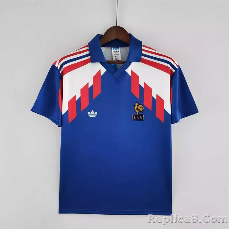 1990 France World Cup Home Retro Jersey