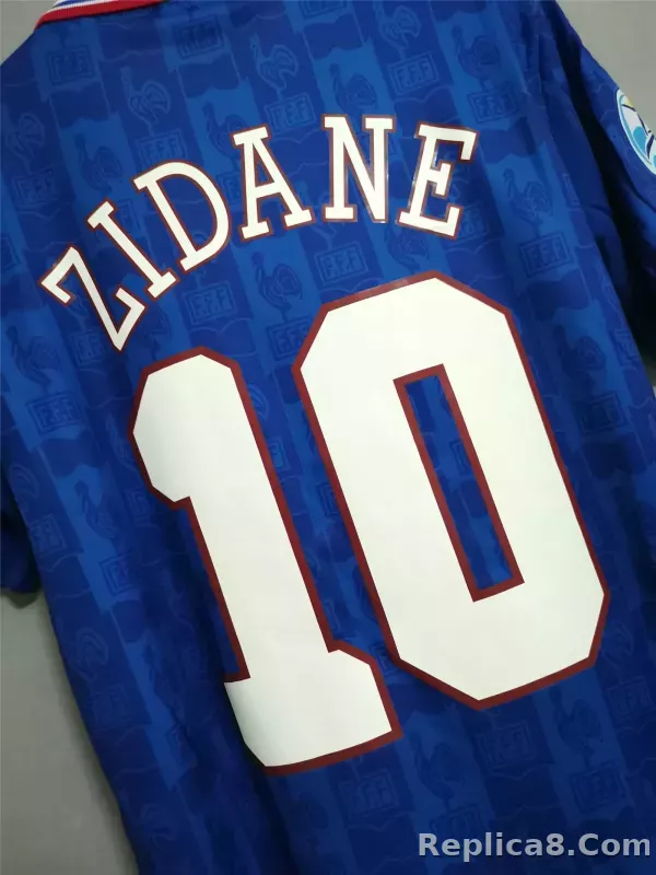 1996 France Euro Cup Home Retro Jersey - detail