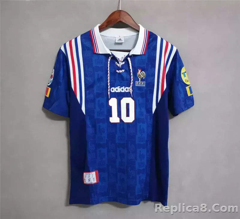 1996 France Euro Cup Home Retro Jersey - detail