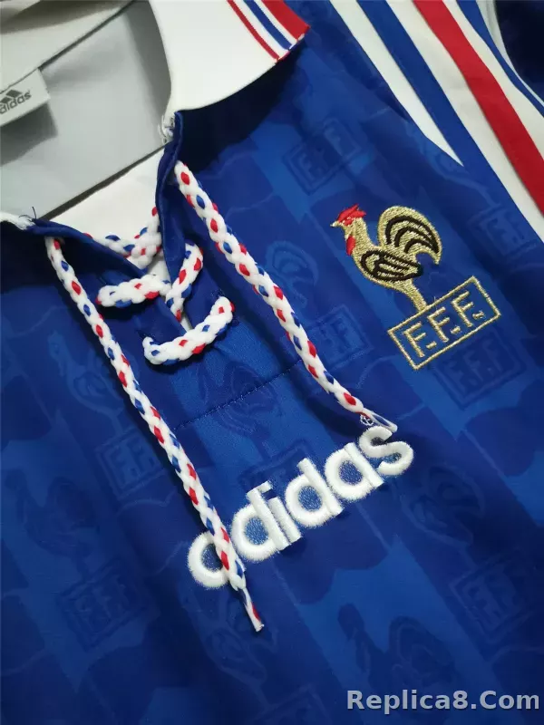 1996 France Euro Cup Home Retro Jersey - detail