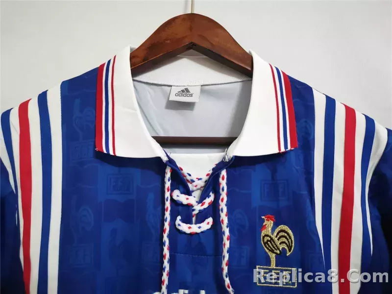 1996 France Euro Cup Home Retro Jersey - detail