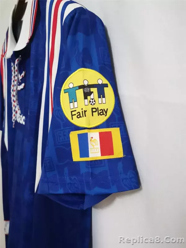 1996 France Euro Cup Home Retro Jersey - detail