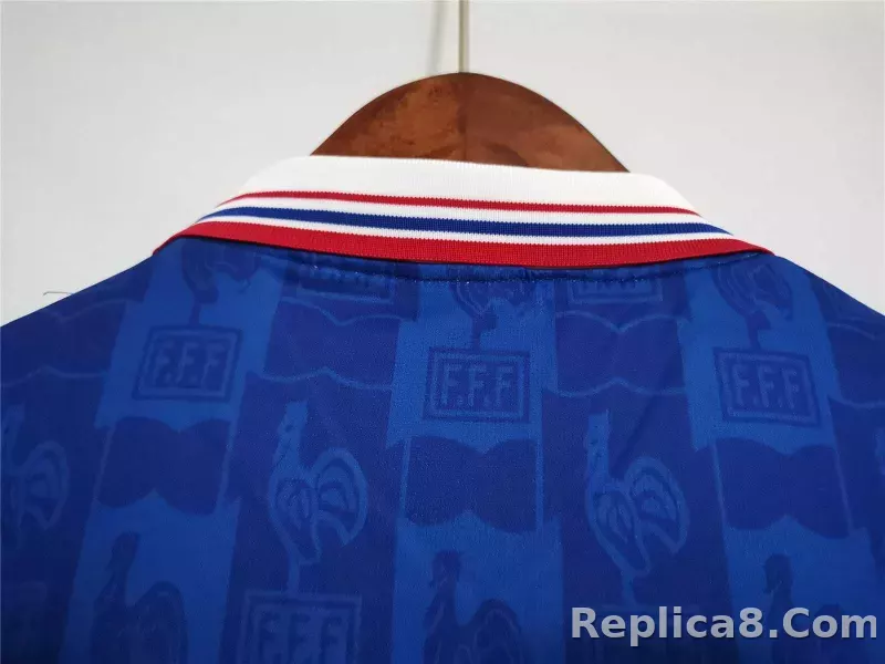 1996 France Euro Cup Home Retro Jersey - detail