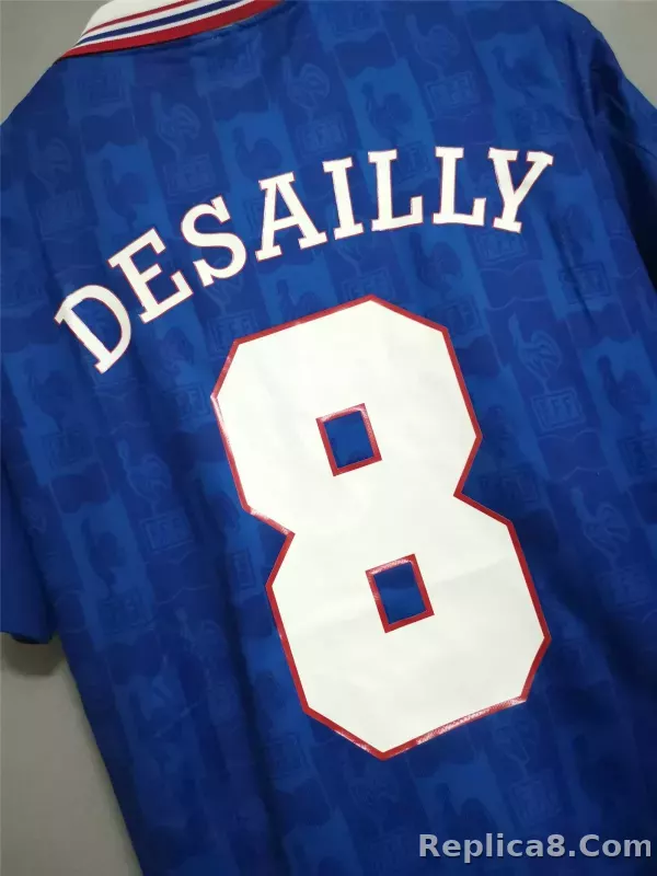 1996 France Euro Cup Home Retro Jersey - detail