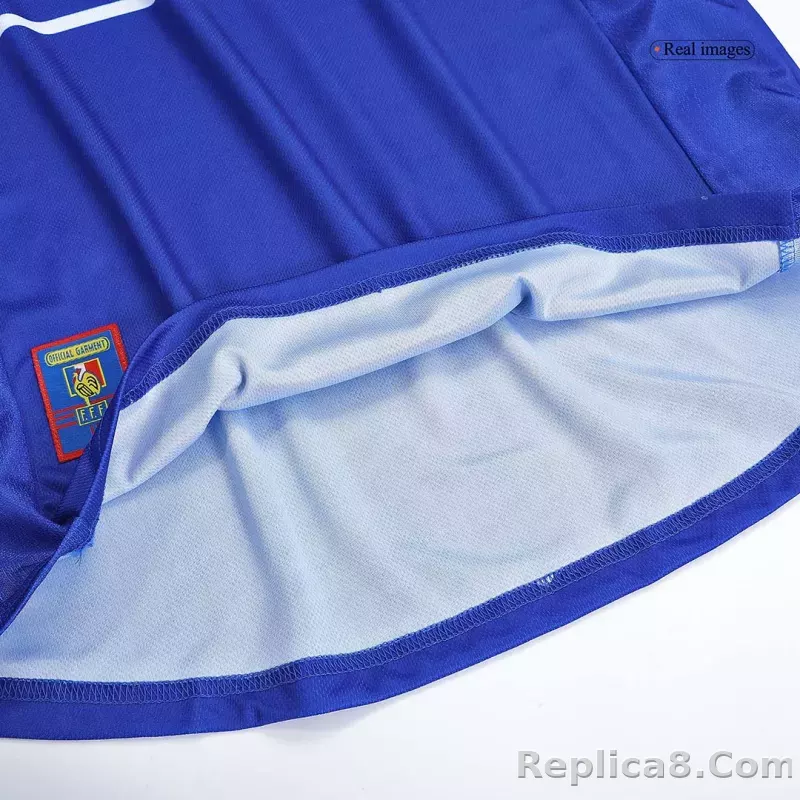 1998 France World Cup Home Retro Jersey Long Sleeve - detail