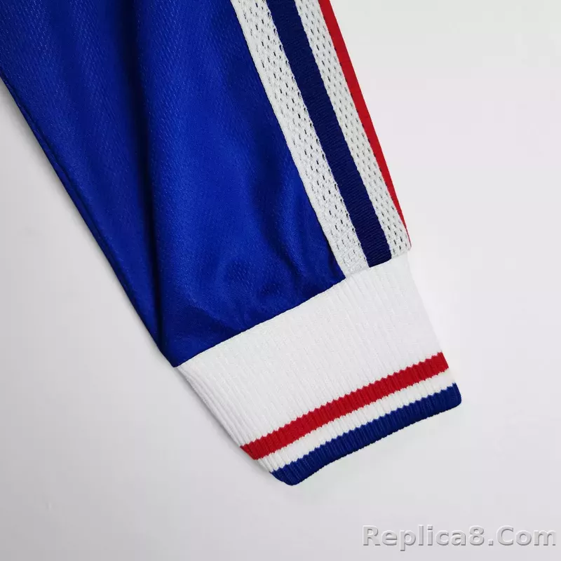 1998 France World Cup Home Retro Jersey Long Sleeve - detail