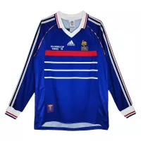 1998 France World Cup Home Retro Jersey Long Sleeve - view 1