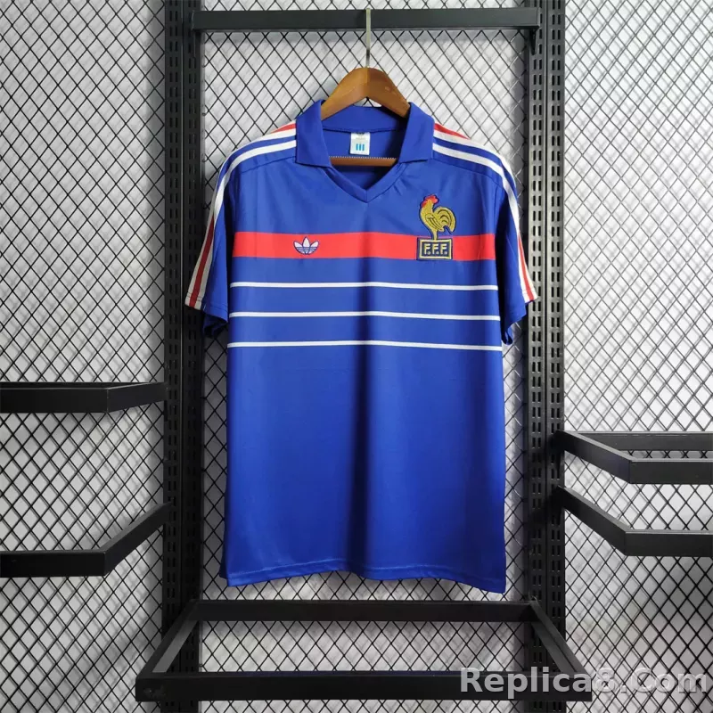 1984 France World Cup Home Retro Jersey