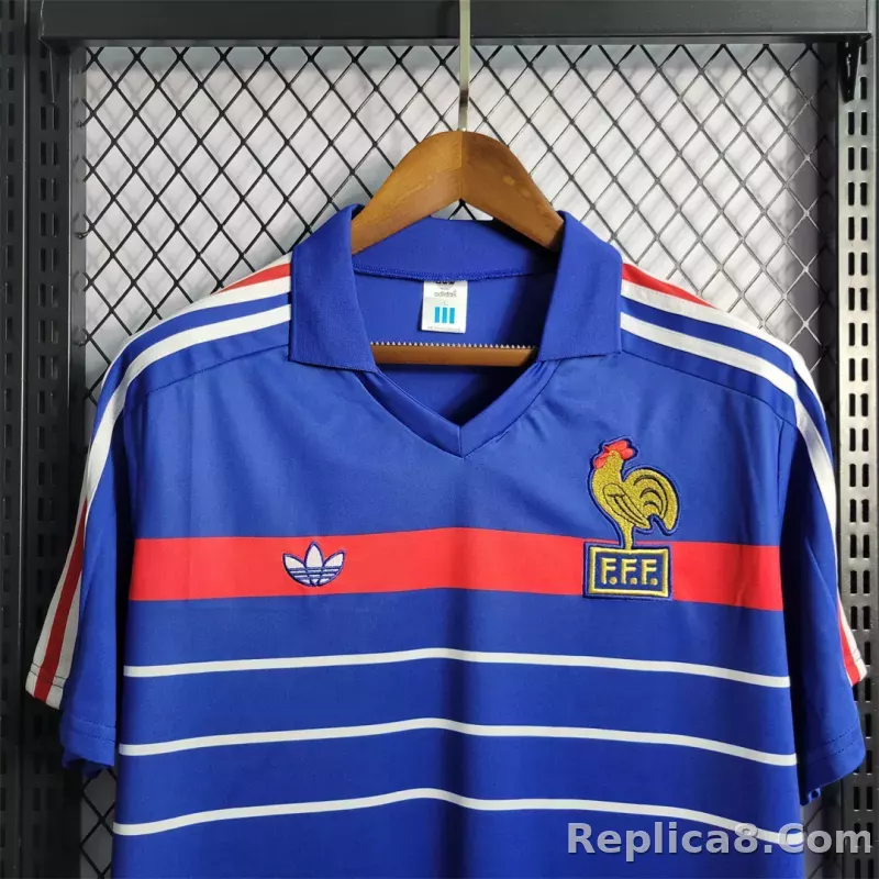 1984 France World Cup Home Retro Jersey - detail