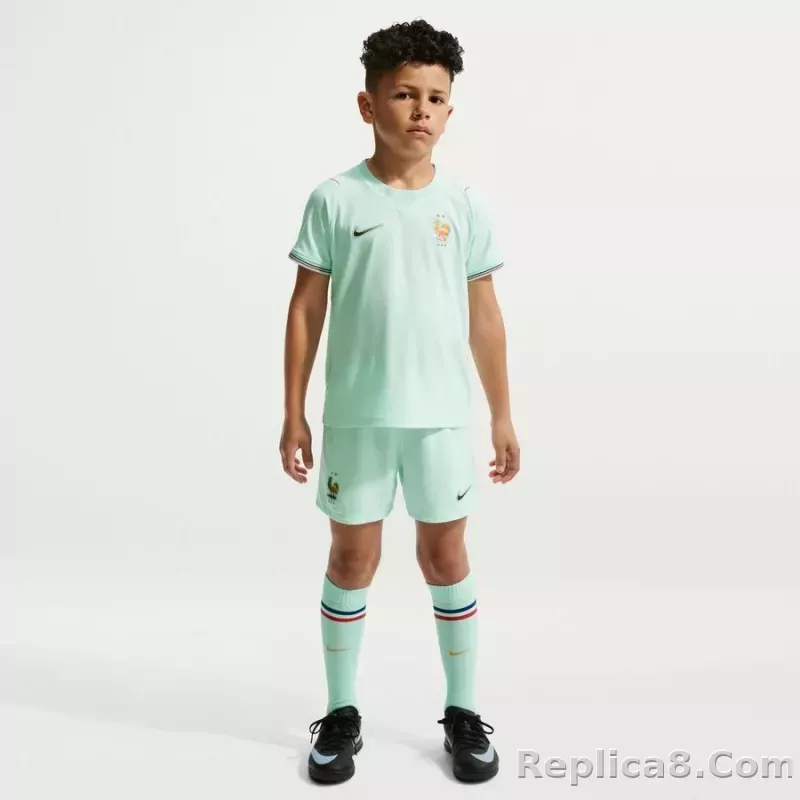 2026 France Away World Cup Soccer Kids Kit Jersey+Shorts+Socks