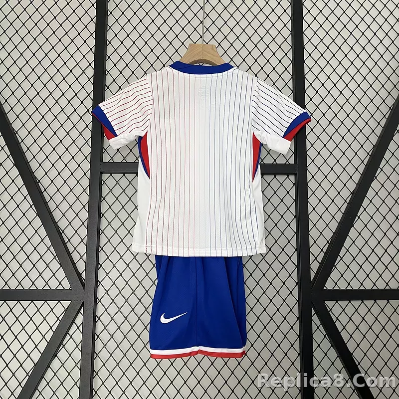 2024 France Euro Cup Away Kids Kit  Jersey+Shorts - detail