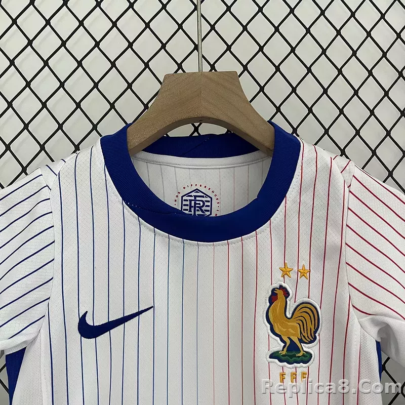 2024 France Euro Cup Away Kids Kit  Jersey+Shorts - detail