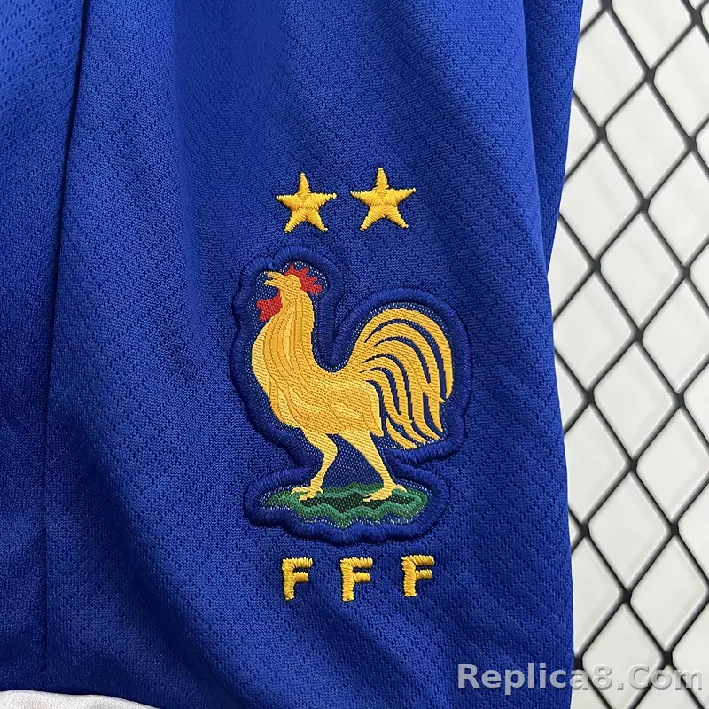 2024 France Euro Cup Away Kids Kit  Jersey+Shorts - detail