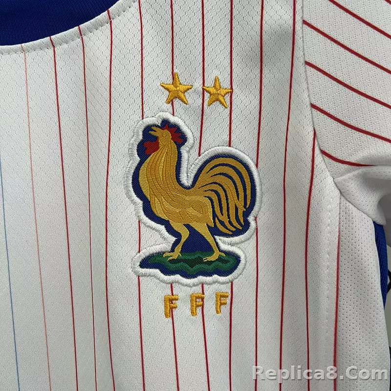 2024 France Euro Cup Away Kids Kit  Jersey+Shorts - detail
